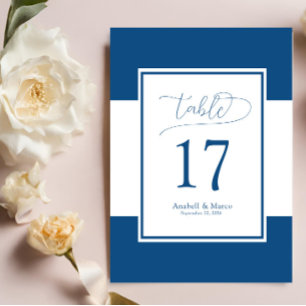 Menu Classic Blue 5"x7" Numéro de tableau