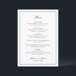 Menu Classic Border Black and White Timeless Wedding<br><div class="desc">A classic and timeless design.</div>