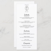 Menu Classic Chic Hand Draame Frame Mariage (Devant / Derrière)