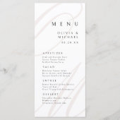 Menu Classic Elegance calligraphie monogramme mariage (Devant)