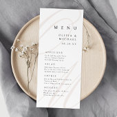 Menu Classic Elegance calligraphie monogramme mariage