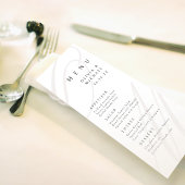 Menu Classic Elegance calligraphie monogramme mariage