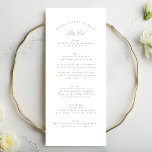 Menu Classic Sage Green Calligraphie Mariage officiel<br><div class="desc">Ce design fait partie d'une collection; s'il vous plaît contactez-moi si vous avez besoin d'aide pour trouver des designs ou des produits correspondants; également disponible en couleurs alternatives</div>