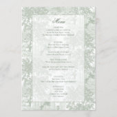 Menu Classic Sage Green Landscape Toile Wedding (Devant)