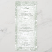 Menu Classic Sage Green Landscape Toile Wedding (Devant)