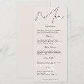 Menu Classique Cream Mariage (Devant / Derrière)