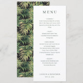 Menu Classique Élégant Noir et Blanc (Devant / Derrière)