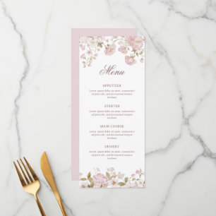 Menu Classique Fleurs Blush
