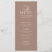 Menu Classique Luxe | Douce Mariage Taupe Mocha (Devant)