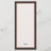 Menu Classique Luxe | Mariage avec une bordure neutre m (Dos)