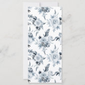 Menu classique Mariage bleu gris bleu bleu bleu fo (Dos)