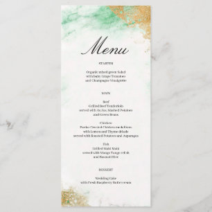 Menu classique Mariage en marbre de luxe
