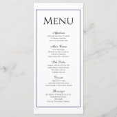 Menu classique Mariage noir et blanc (Devant)