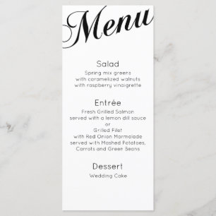 Menu classique pour le dîner. Table mariage tradit