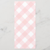 Menu Classique Topiary Pink Bow Baby Girl Baptism Party (Dos)