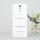 Menu Classique Topiary Pink Bow Baby Girl Baptism Party (Debout devant)