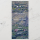 Menu Claude Monet Nymphéas Mariage (Devant)