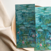 Menu Claude Monet Water Lilies Mariage