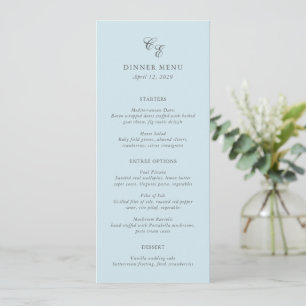 Menu Claudia Powder Blue Mariage élégant