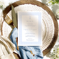 Clé grecque Baptême Bleu Blanc