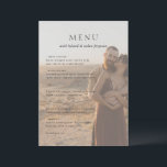 Menu Clean Photo Mariage moderne<br><div class="desc">Menu mariage moderne avec un design simple mais élégant sur deux de vos photos préférées.</div>