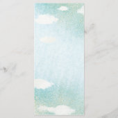 Menu Cloud 9 Fête des mariées de rêve bleu et blanc (Dos)