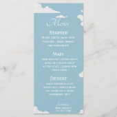 Menu Cloud élégant minimaliste bleu simple (Devant)