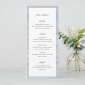 Menu Coastal Chic Muted Blue Mariage élégant (Debout devant)