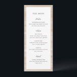 Menu Coastal Chic Sandy Neutre Mariage élégant<br><div class="desc">Menus de mariage élégants avec un arrière - plan d'art abstrait peint à la main,  parfait pour un mariage côtier ou à la plage.</div>