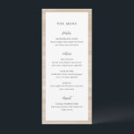 Menu Coastal Chic Sandy Neutre Mariage élégant<br><div class="desc">Menus de mariage élégants avec un arrière - plan d'art abstrait peint à la main,  parfait pour un mariage côtier ou à la plage.</div>