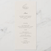 Menu Coastal Nautical Oyster Classic Ecru Wedding (Devant)