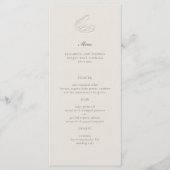 Menu Coastal Nautical Oyster Classic Wedding Ecru (Devant)