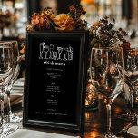 Menu Cocktails Doodle Sketch Modern B&W Boisson sur mes<br><div class="desc">Utilisez ces cartes de menu fantaisiste amusantes pour votre mariage, votre fiançoire, votre douche nuptiale ou tout autre événement. Main dessinée par moi pour toi. Entièrement modifiable, ajoutez votre propre texte ou couleur arrière - plan. Cliquez sur "personnaliser" pour modifier le texte et "modifier la conception" pour modifier les polices,...</div>