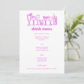Menu Cocktails Doodle Sketch Modern CUSTOM Boire (Debout devant)