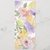 Menu Cocktails modernes Citrus Aquarelle Paradis Floral (Dos)