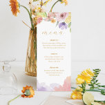 Menu Cocktails modernes Citrus Aquarelle Paradis Floral<br><div class="desc">Menu mariage sucré, acidulé et citronné, imprégné d'amour ! Notre collection de mariages modernes de cocktails citrus floral paradise capte une ambiance cocktail estivale. Des éléments de citronnelle mélangés à merveille avec un bouquet parfumé de fleurs d'été. Une palette de couleurs doux et feutrée, à base de pêche à la...</div>
