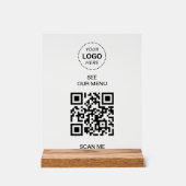 Menu Code QR | Créez votre propre contact moderne (Recto)