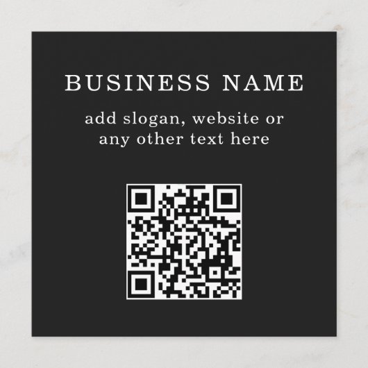 Menu Code QR promotionnel d'entreprise (Devant)