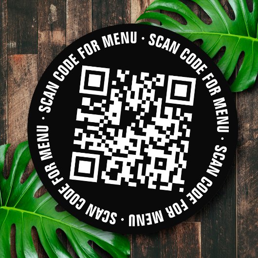Menu Code QR Restaurants Stickers