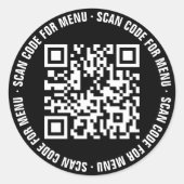 Menu Code QR Restaurants Stickers (Devant)