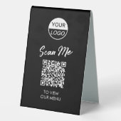 Menu Code QR | Signe Pedestal sans contact classiq (Verso)