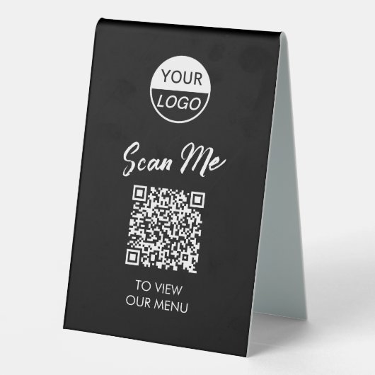 Menu Code QR | Signe Pedestal sans contact classiq (Verso)