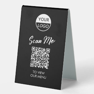 Menu Code QR   Signe Pedestal sans contact classiq