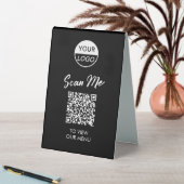 Menu Code QR | Signe Pedestal sans contact classiq (En SItu (Tableau))