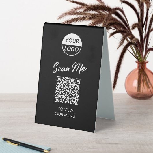 Menu Code QR | Signe Pedestal sans contact classiq (En SItu (Tableau))