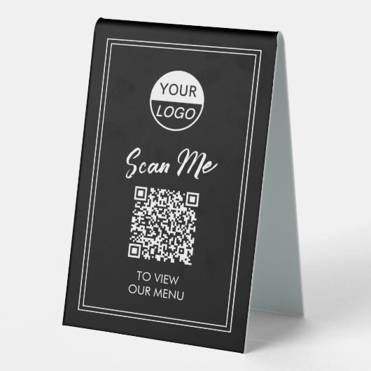 Menu Code QR | Signe Pedestal sans contact classiq (Verso)