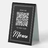 Menu Code QR | Signe Pedestal sans contact classiq (Verso)