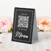 Menu Code QR | Signe Pedestal sans contact classiq (In SItu (Mariage))