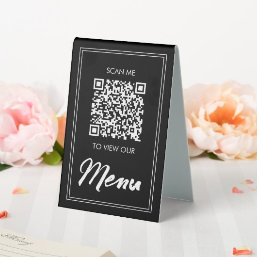 Menu Code QR | Signe Pedestal sans contact classiq (In SItu (Mariage))