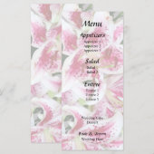 Menu Cœur avec lis Stargazer (Devant / Derrière)